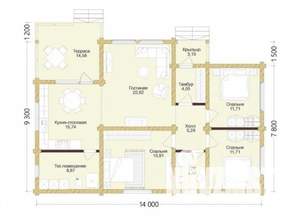 Дом 124м², 1-этажный, участок 15 сот.