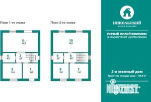 Дом 126м², 2-этажный, участок 10 сот.