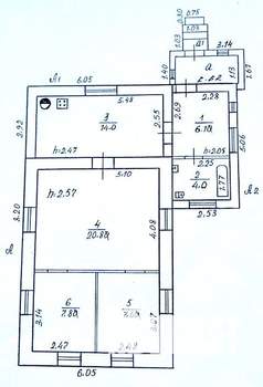 Дом 60м², 1-этажный, участок 14 сот.  