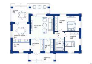 Коттедж 118м², 1-этажный, участок 6 сот.  