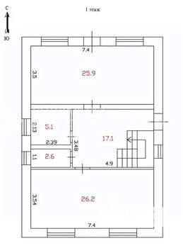 Дом 151м², 2-этажный, участок 8 сот.  