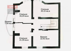 Дом 412м², 3-этажный, участок 17 сот.  