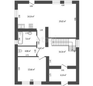 Дом 176м², 2-этажный, участок 5 сот.  