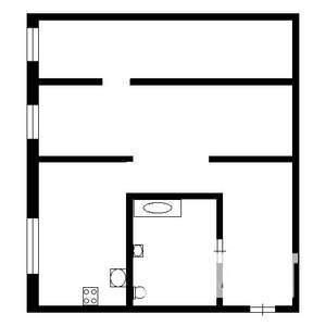 2-к квартира, на длительный срок, 44м2, 1/5 этаж