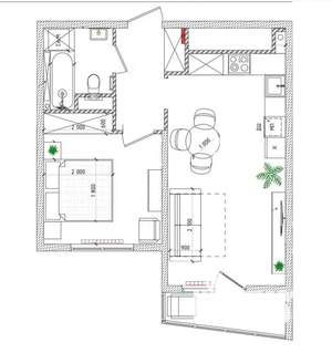 2-к квартира, посуточно, 48м2, 17/25 этаж