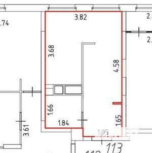 Студия квартира, на длительный срок, 23м2, 18/24 этаж