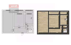 2-к квартира, вторичка, 51м2, 2/9 этаж