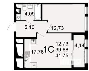 1-к квартира, вторичка, 40м2, 21/26 этаж