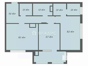 2-к квартира, вторичка, 79м2, 10/10 этаж