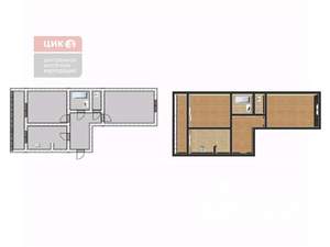 2-к квартира, вторичка, 53м2, 5/5 этаж