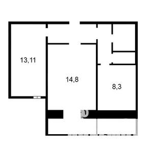 2-к квартира, вторичка, 51м2, 3/9 этаж