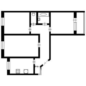 3-к квартира, вторичка, 66м2, 7/9 этаж