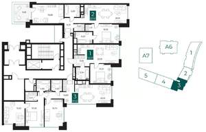 2-к квартира, вторичка, 88м2, 2/13 этаж