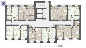 2-к квартира, строящийся дом, 60м2, 3/16 этаж