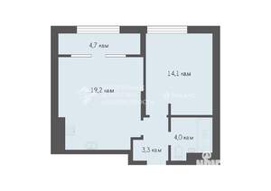 1-к квартира, сданный дом, 45м2, 13/21 этаж