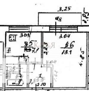 1-к квартира, вторичка, 28м2, 1/5 этаж