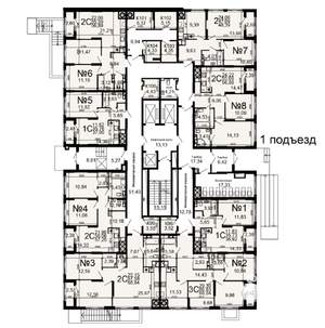 1-к квартира, вторичка, 36м2, 1/25 этаж