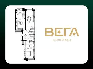 2-к квартира, вторичка, 79м2, 4/19 этаж
