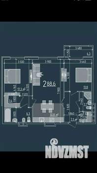 2-к квартира, вторичка, 89м2, 11/18 этаж