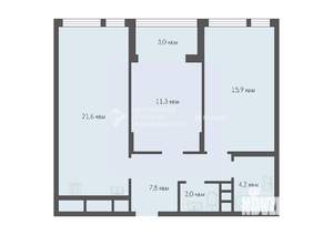 2-к квартира, вторичка, 63м2, 3/25 этаж