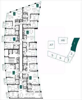 2-к квартира, вторичка, 87м2, 8/14 этаж