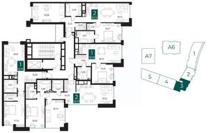 1-к квартира, вторичка, 57м2, 5/13 этаж
