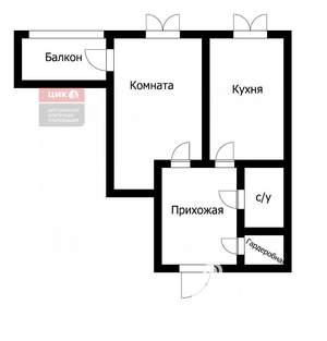 1-к квартира, вторичка, 32м2, 9/9 этаж