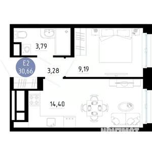 1-к квартира, вторичка, 31м2, 8/14 этаж