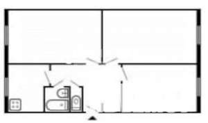 3-к квартира, вторичка, 62м2, 1/5 этаж