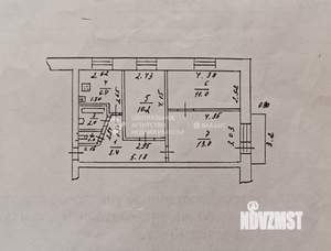 3-к квартира, вторичка, 53м2, 5/5 этаж