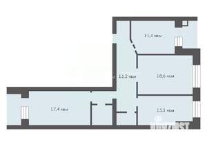 3-к квартира, вторичка, 81м2, 1/10 этаж