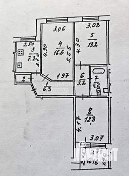 3-к квартира, вторичка, 65м2, 2/9 этаж