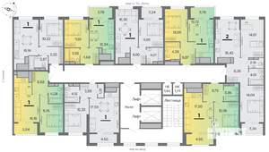2-к квартира, строящийся дом, 62м2, 8/15 этаж