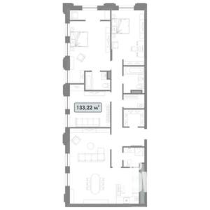 3-к квартира, строящийся дом, 133м2, 1/3 этаж