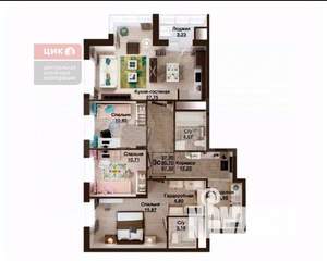 3-к квартира, вторичка, 98м2, 19/25 этаж