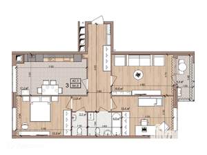3-к квартира, вторичка, 85м2, 1/17 этаж
