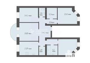 4-к квартира, вторичка, 114м2, 2/3 этаж