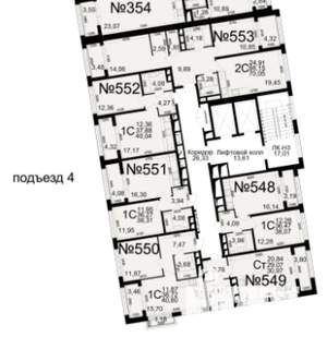 2-к квартира, вторичка, 66м2, 2/25 этаж