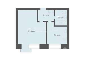 1-к квартира, вторичка, 22м2, 1/5 этаж