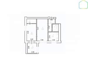 3-к квартира, вторичка, 48м2, 5/5 этаж