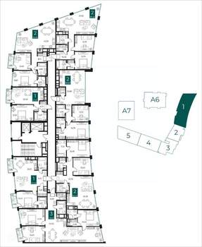 1-к квартира, вторичка, 67м2, 10/14 этаж