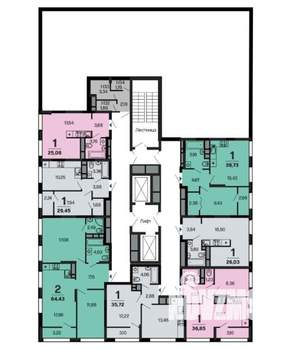 1-к квартира, вторичка, 29м2, 21/21 этаж