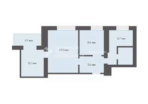 3-к квартира, вторичка, 52м2, 6/9 этаж