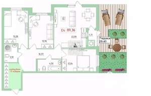 3-к квартира, вторичка, 89м2, 1/27 этаж