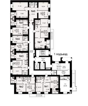 1-к квартира, вторичка, 38м2, 1/15 этаж