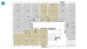 2-к квартира, вторичка, 77м2, 6/20 этаж