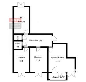 3-к квартира, вторичка, 116м2, 4/10 этаж