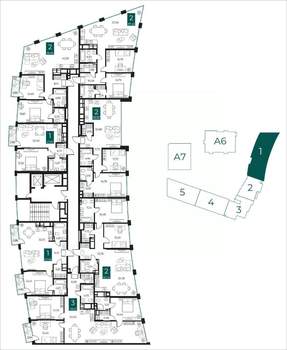 2-к квартира, вторичка, 84м2, 10/13 этаж