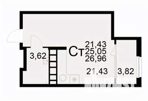 1-к квартира, вторичка, 27м2, 14/22 этаж