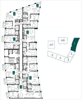 1-к квартира, вторичка, 68м2, 8/14 этаж